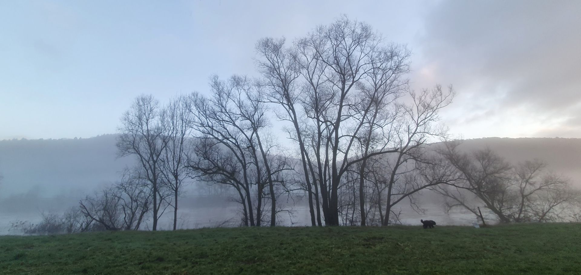 Mist over Sauer river in Echternach