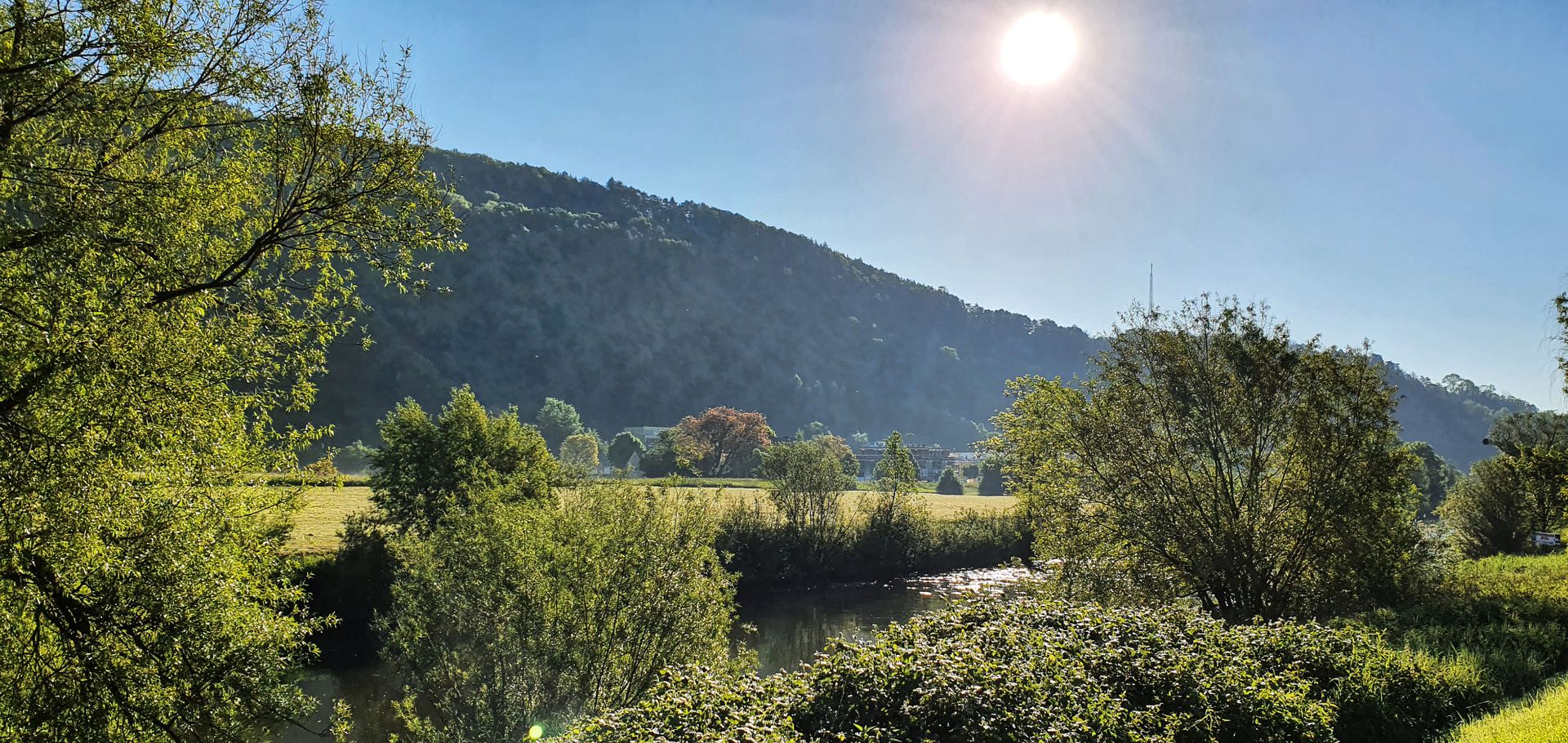 1st of June 2021. Sun over Sauer river.